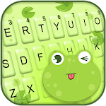 Cover Image of ดาวน์โหลด Cute Frog Tongue Keyboard Theme 1.0 APK