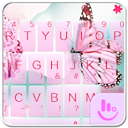 Pink Butterfly Keyboard Theme  Icon