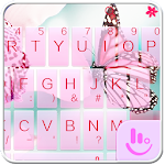 Pink Butterfly Keyboard Theme Apk