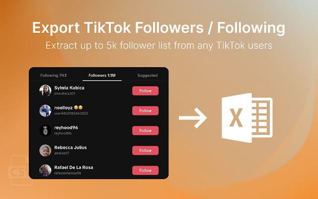 TikFollow - Export TikTok Follower/Following