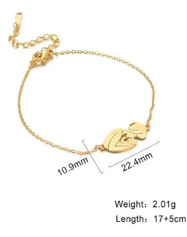 Bracelet femme Mère et Bébé en acie - 2