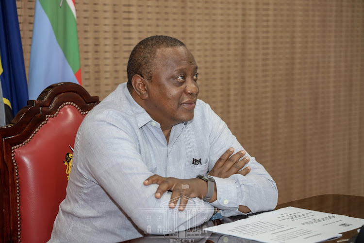 President Uhuru Kenyatta at State House, Nairobi, when he held bilateral talks with US Secretary of State Antony Blinken, on Tuesday/