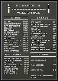 Wild Wings menu 1