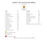 Aunty Ke Haath Ka Misal menu 1