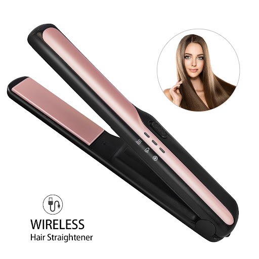 Title 1, USB wireless charging hair straightener for on-...