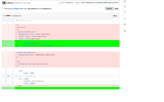 Github Diff Coloring