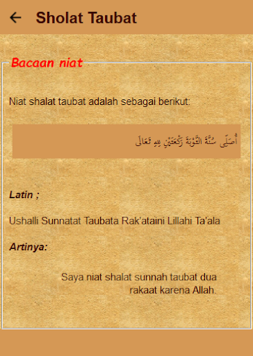 Panduan Sholat Taubat +  Doa