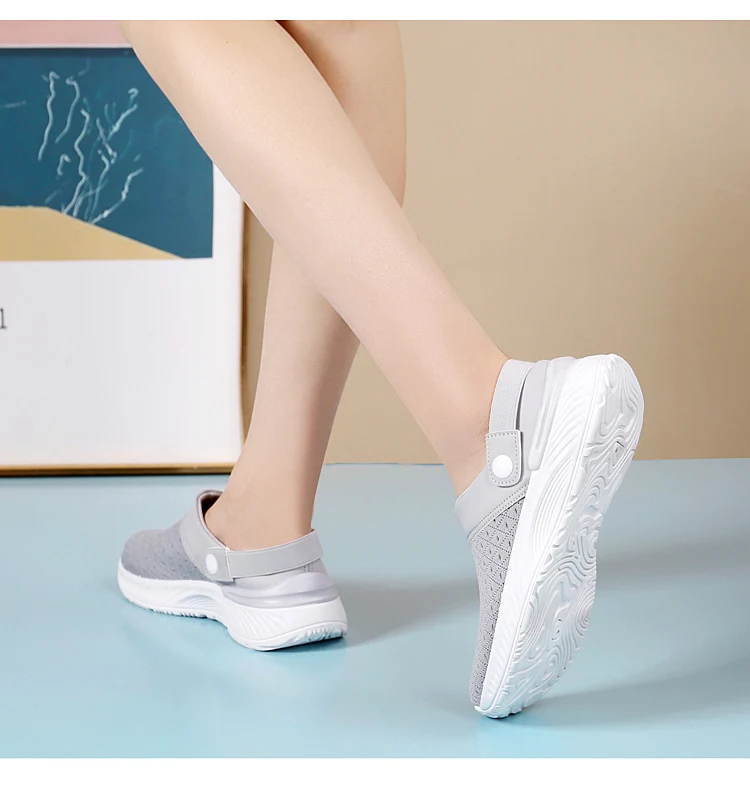Zomer Nieuwe Ademende Casual Schoenen Mesh Stijlvolle Semi-slippers Geniet van comfort en stijl, perfect voor warme dagen. Lichtgewicht en trendy.