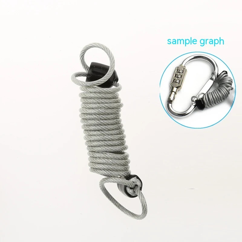 Antivol rétractable pour vélo, moto et casque avec câble en acier. Cadenas vache pour une sécurité renforcée.