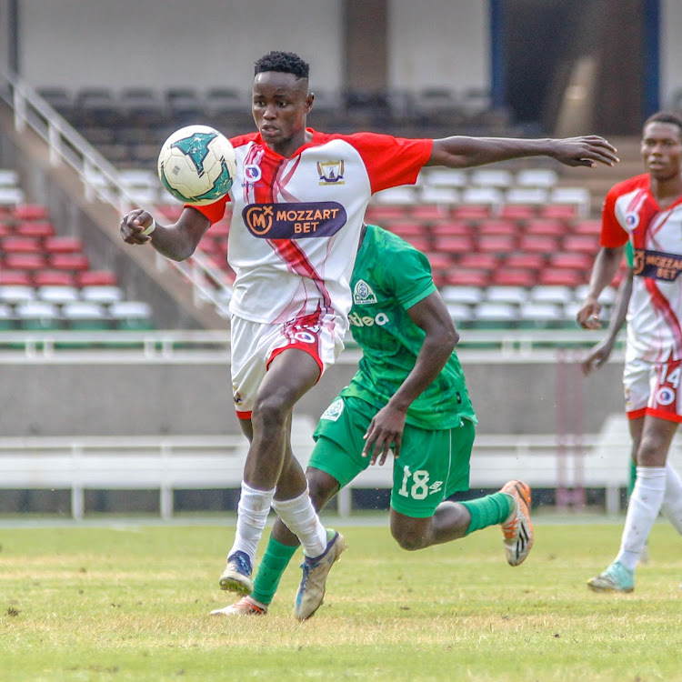 Kakamega Homeboyz midfielder Hillary Juma during a recent match against Gor Mahia