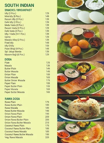 Udupi menu 