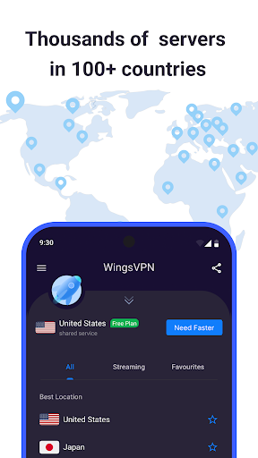 Screenshot WingsVPN - Secure VPN Proxy