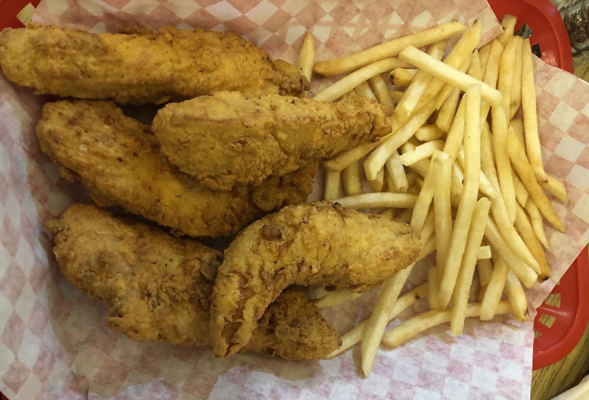 Fried chicken and French fries