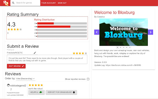 Roblox Reviews