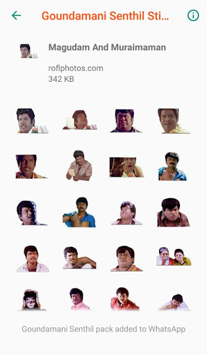 Goundamani Senthil Stickers - WAStickerApp