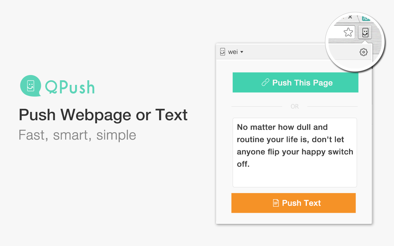 QPush - Push Text and Links to iPhone Preview image 2