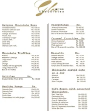 Glee Chocolates menu 1