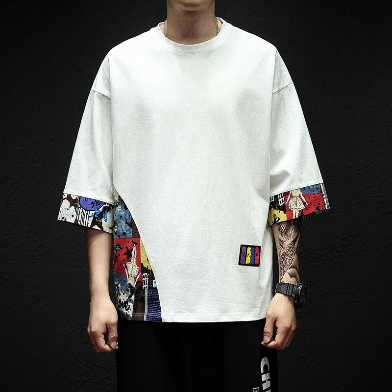 Camisa retrô chinesa de manga 7/4, estilo vintage. Perfeita para um visual casual e elegante, ideal para o verão, confortável e com design único.