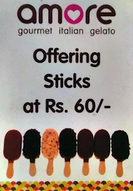 Amore Gourmet Gelato menu 1