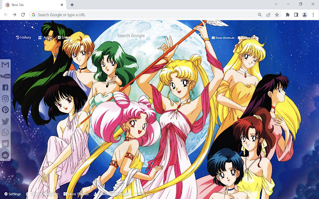 Sailor Moon Wallpaper chrome extension