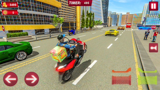 Scooty Bike Pizza Delivery Girl Simulator