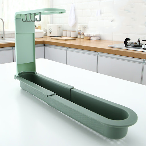 Title 1, Retractable Sink Drain Rack, Storage Rack, Drai...