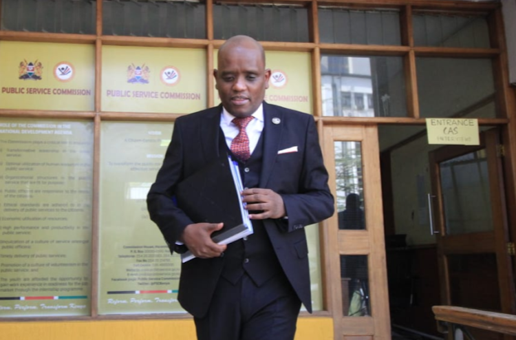 Dennis Itumbi after the interview at the Public Service Commission on March 1, 2023