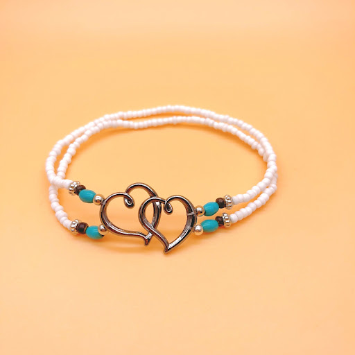 Title 16, Womens Fashion Twin-style Love Bead Anklet, a ...