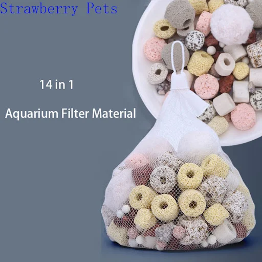 100g 250g 14 Types Aquarium Bio Balls Biochemical Ball Filter Media for Aquarium Filter Accessories for Fish Tank Effect