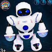 Đồ Chơi Robot Phi Hành Gia, Có Đèn Flash Phát Sáng, Phát Nhạc, Nhảy Múa Vui Nhộn Và Có Thể Bước Đi