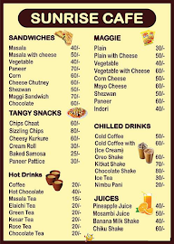 Sunrise Cafe menu 1