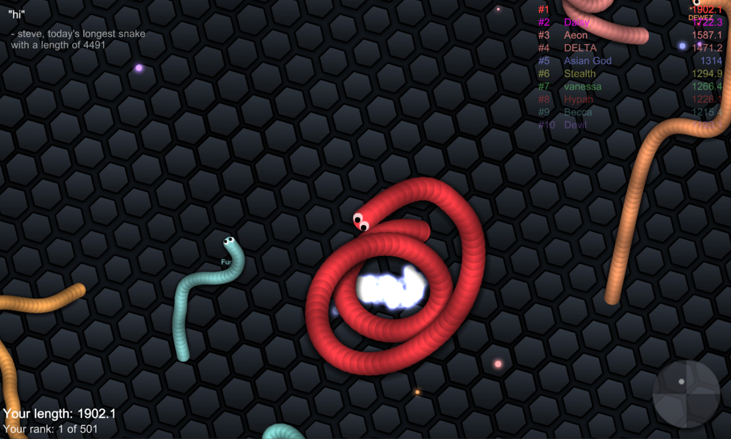   slither.io- 스크린샷 