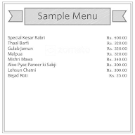 Mahaveer Rabdi Bhandar menu 3