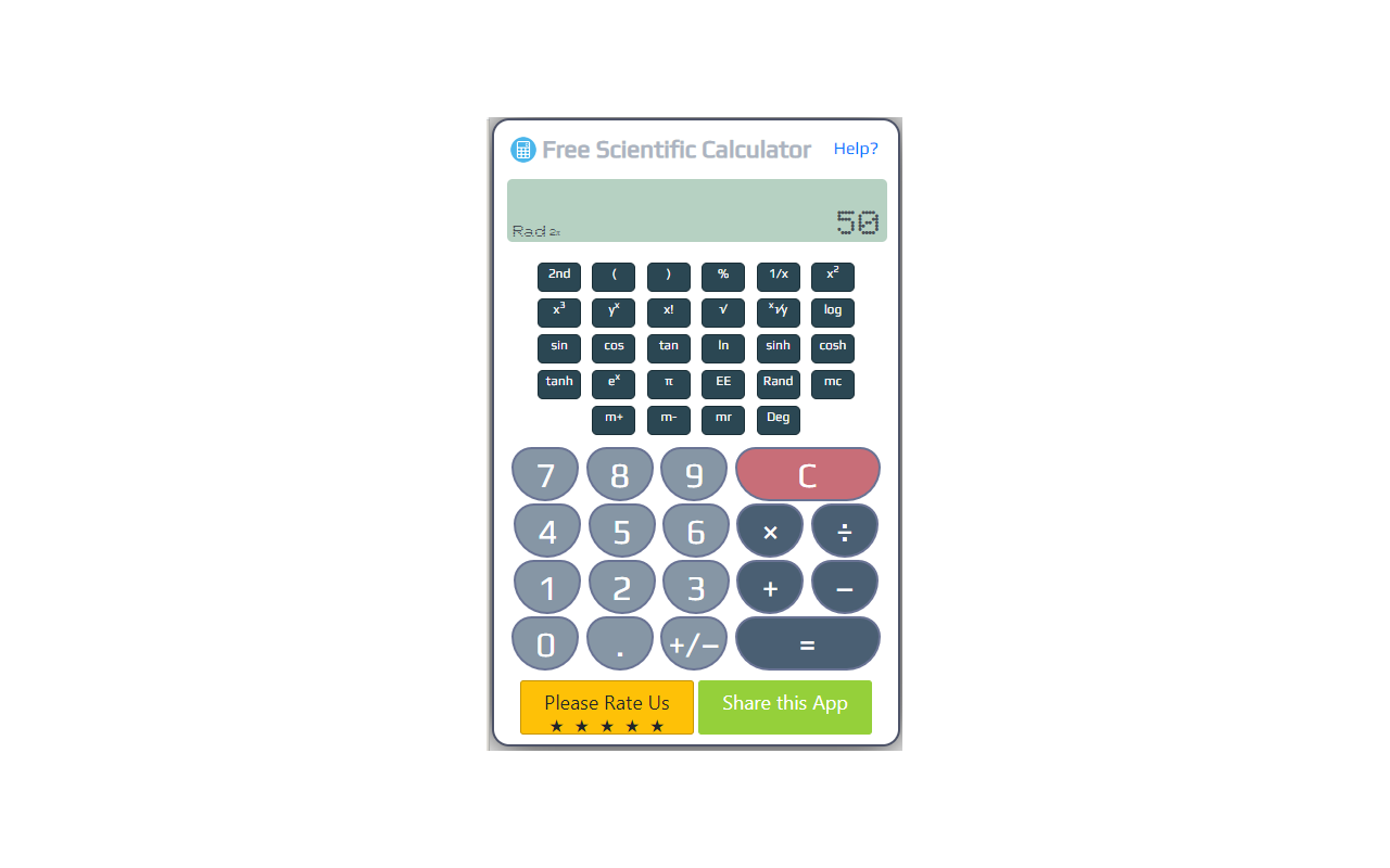 Free Scientific Calculator Preview image 1