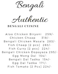 Bengali Authentic menu 2