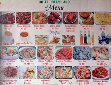 Hotel Dreamland menu 