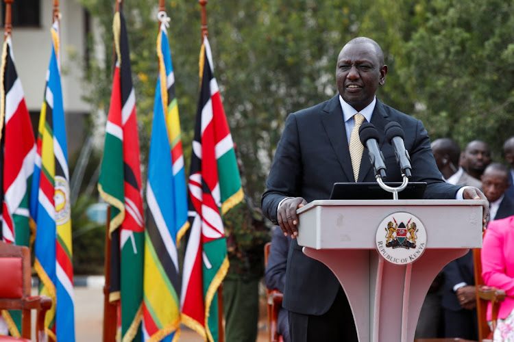 Kenya's President-elect William Ruto speaks after the Supreme Court upheld his win.