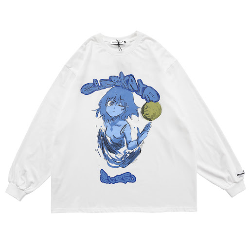Title 4, Character print mens long-sleeved T-shirt