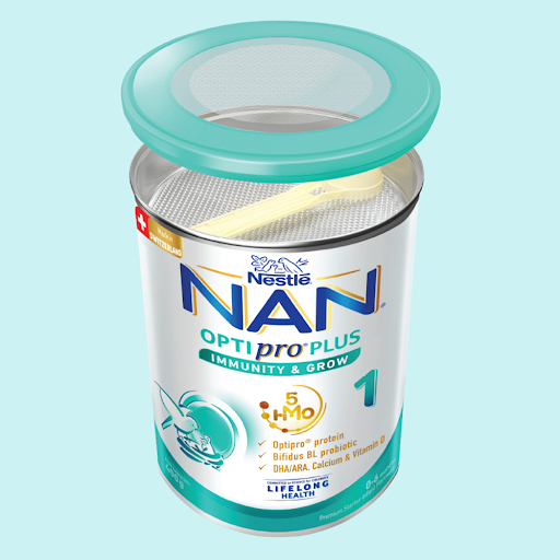 Sữa bột Nestlé NAN OPTIPRO PLUS 1 400g/lon với 5HMO Sản Xuất tại Thụy Sĩ