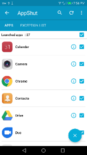 AppShut : Close running apps Screenshot
