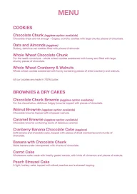 The Brownie Company menu 2