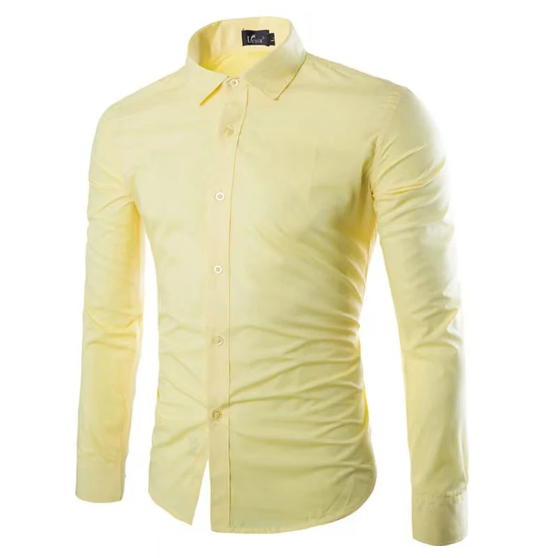 Chemise homme décontractée col polo, repassage facile, manches longues. Confort et style sans effort, idéale pour toutes les occasions.