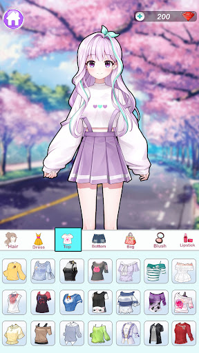 Screenshot Anime Dress Up and Makeup Game