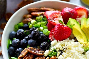 Mixed Berry Power Salad with Orange Poppyseed Dressing