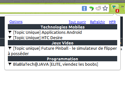 Options Applications Programmation BlaBlaTech@JAVA 