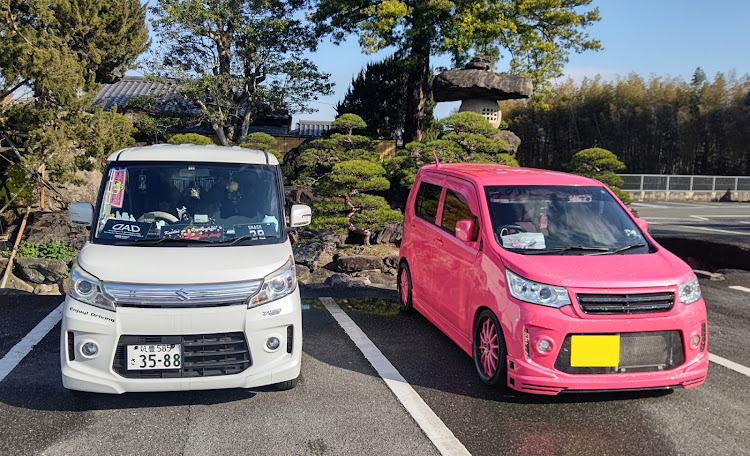 スペーシアカスタムの休日の過ごし方・ピンク×ホワイト・コラボ２回目🎊・今日はありがとうございました😊に関するカスタム事例の投稿画像1枚目
