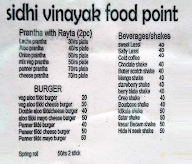 Sidhi Vinayak Food Point menu 4