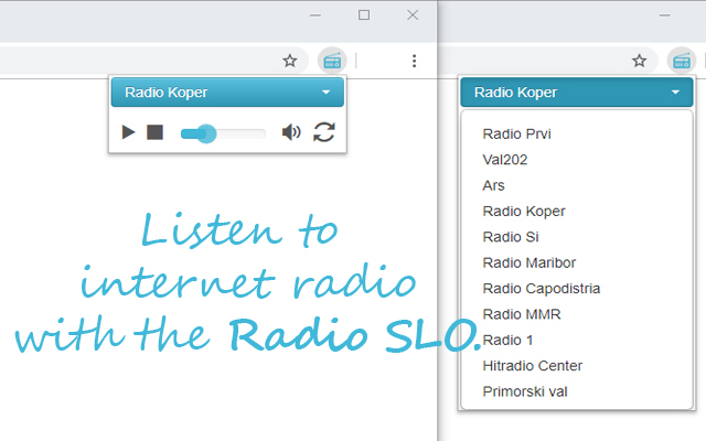 Radio SLO chrome extension