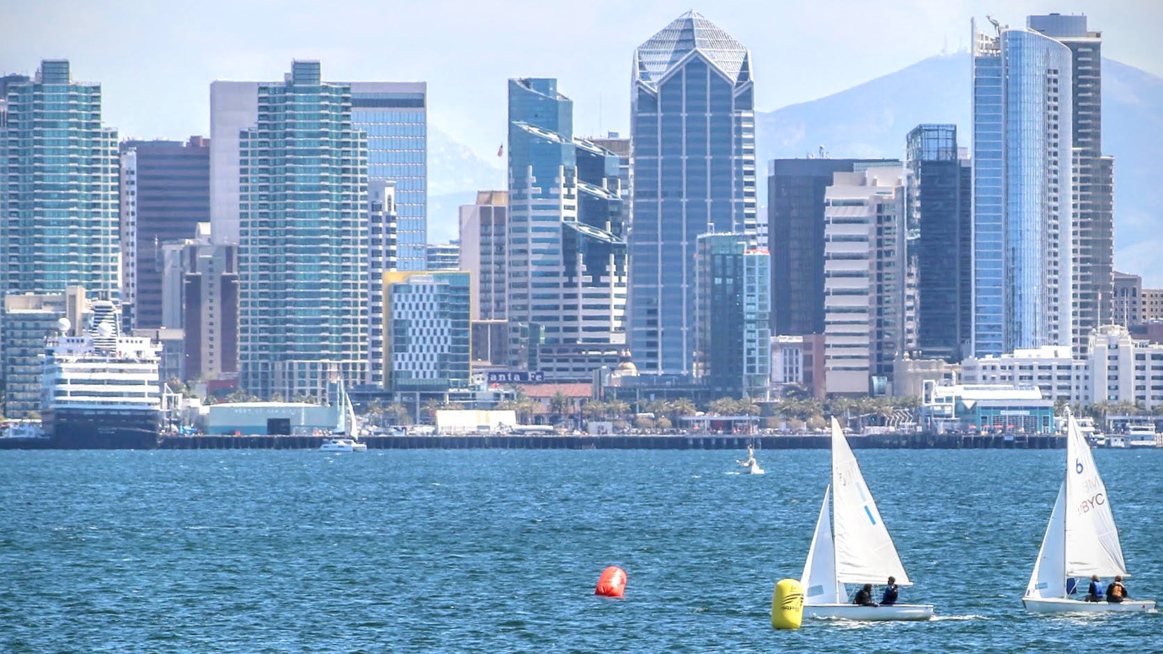 Nikhil & Obi rounding a mark in 2018 SoCal5 regatta. San Diego, CA