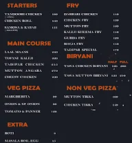 Tadipar Kitchen menu 1